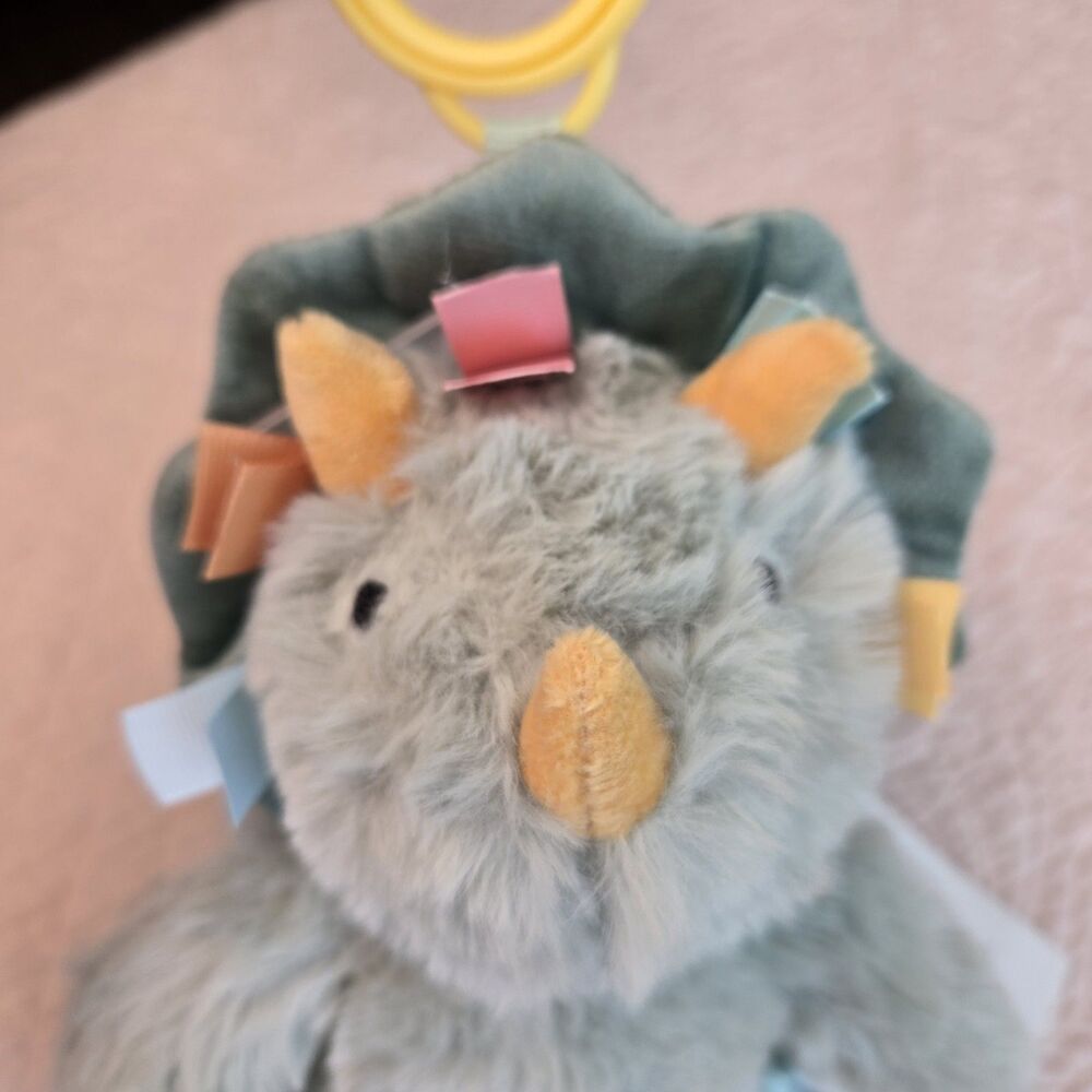 Cloud Island Green Dinosaur Interactive Plush Baby Toy Rattle Teether Mirror NWT - Picture 5 of 6